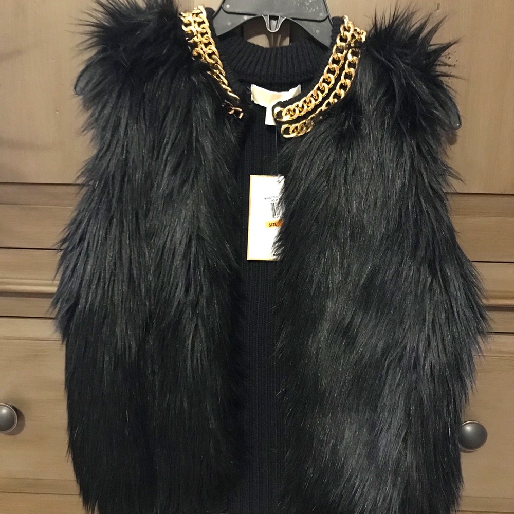 Michael Kors NWT faux fur vest
